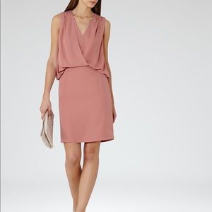NWT REISS Loralie Blush Drape Dress Size US 4